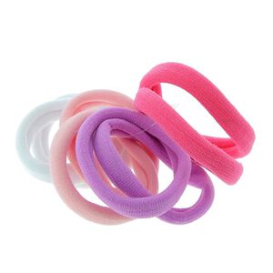 Lot &eacute;lastiques mousse blanc rose violet
