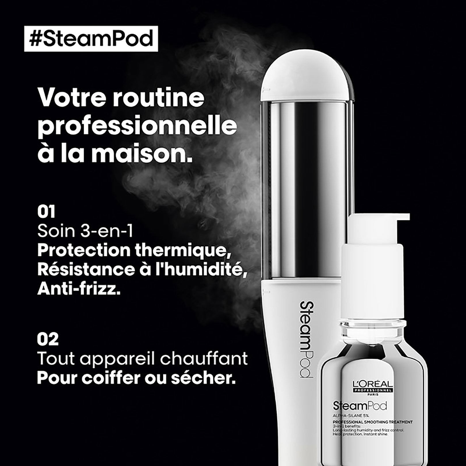 Duo SteamPod 4 &eacute;dition limit&eacute;e Meteora et soin lissant