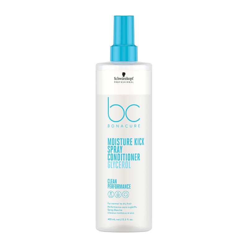 Spray-baume hydratant cheveux normaux &agrave; secs ou boucl&eacute;s BC Moisture Kick 400ml