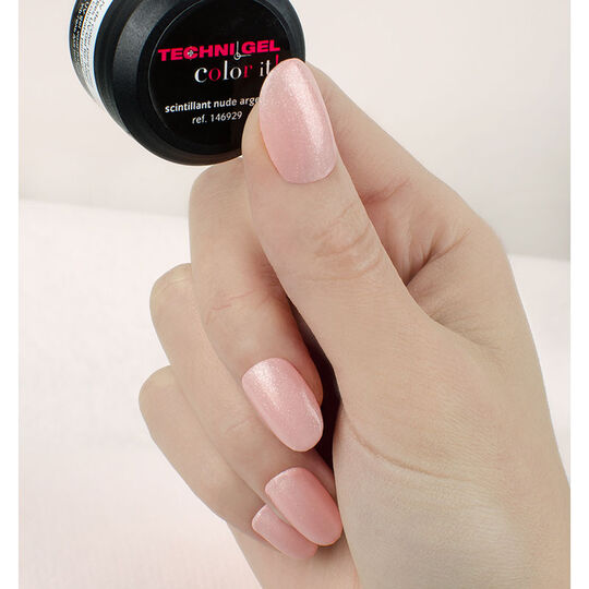 Gel UV Color it ! scintillant nude argent