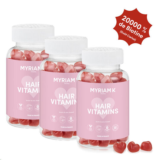 Cure 3 mois Red Love gummies hair vitamins