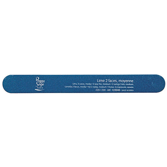 Lime à ongles 2 faces lavable 240/240 bleu, pour ongles naturels