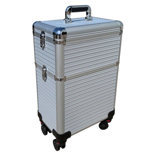 Valise 2 &eacute;tages argent&eacute;