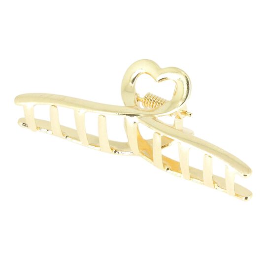 Pince croco coeur dor&eacute;