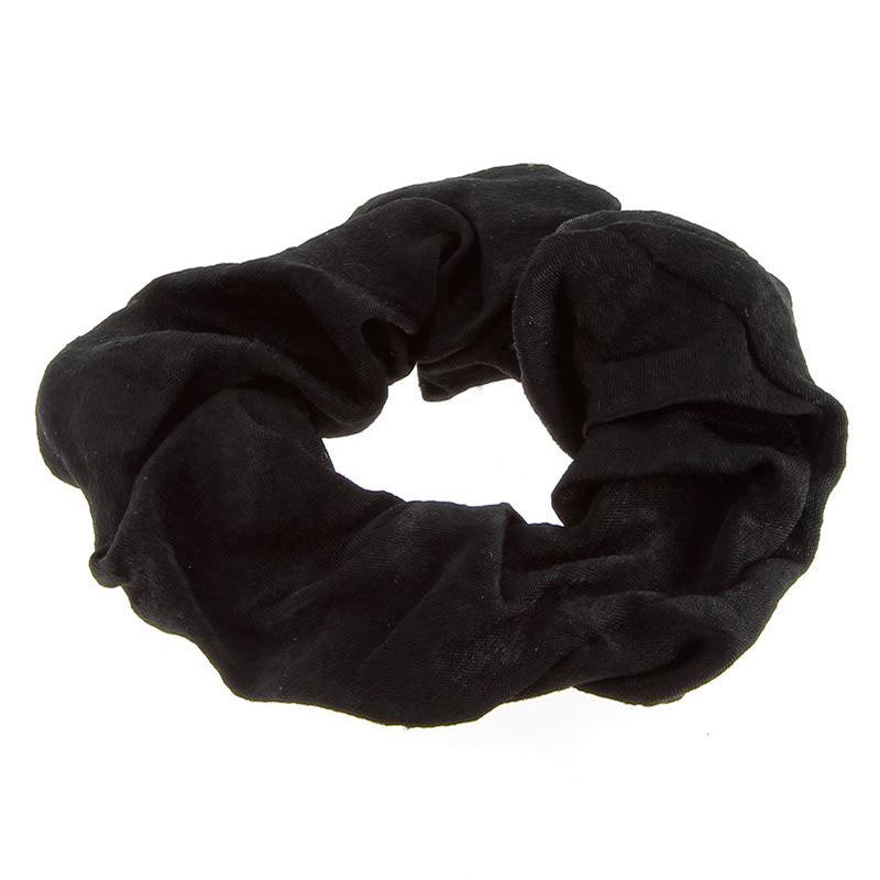 Chouchou en coton satin&eacute; noir