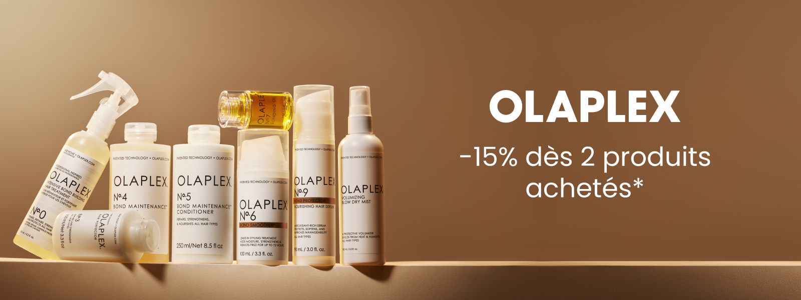 En juin, profitez de -15% dès 2 produits achetés* sur Olaplex !