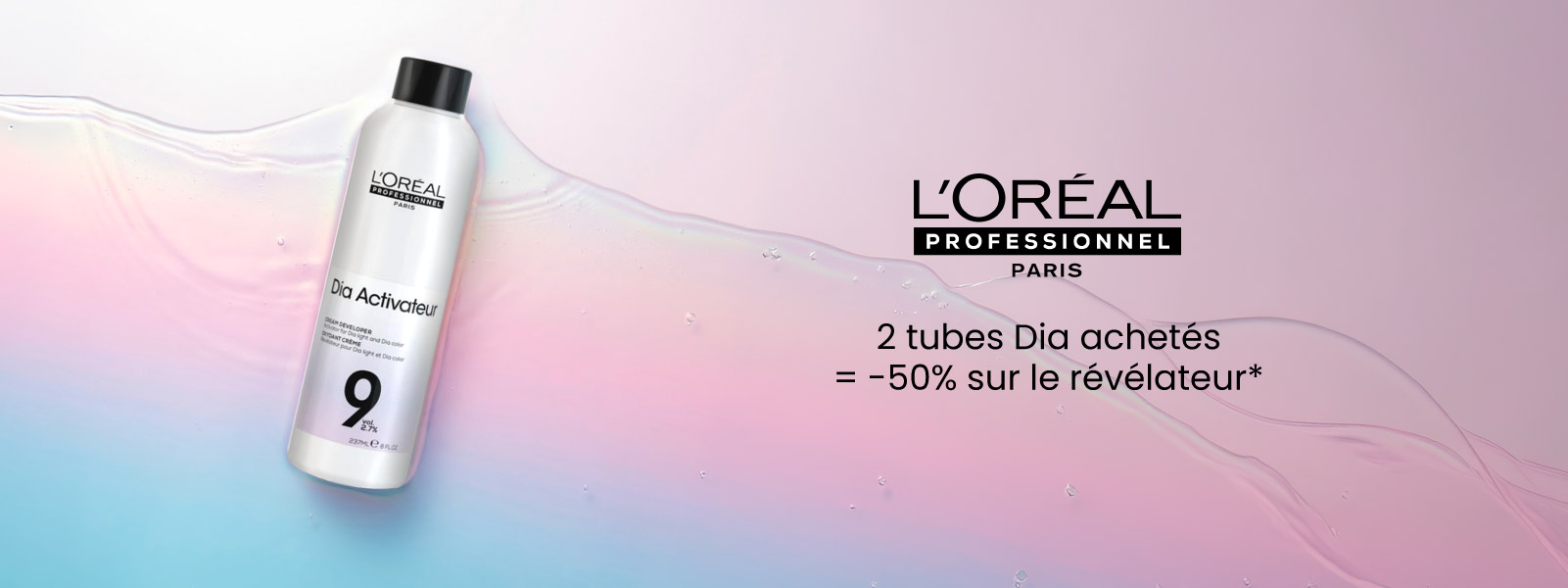 L'Oréal Professionnel : 2 tubes Dia Light ou Dia Color achetés = -50% sur le Dia Activateur*.