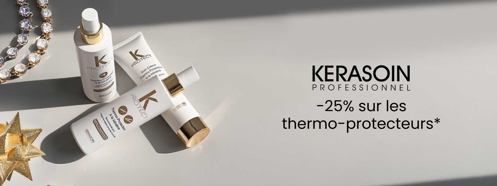 Bénéficiez de 25% de remise immédiate sur les thermo-protecteurs Kerasoin Professionnel !