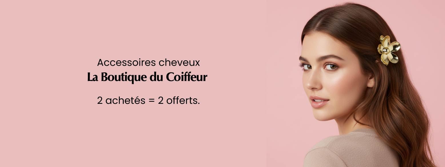 En Mai, pour l'achat de 2 accessoires cheveux de La Boutique du Coiffeur, profitez de 2 offerts !